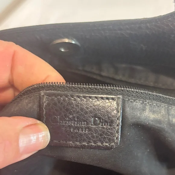 Dior *-* Black Shoulder Bag purse  with Silver Accents - Picture 6 of 8